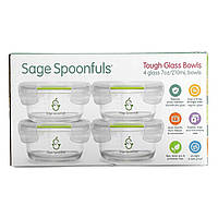 Sage Spoonfuls, Прочные стеклянные миски, 4 упаковки, 210 мл (7 унций) - Оригинал