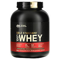 Optimum Nutrition, Gold Standard 100% Whey, шоколадный солод, 2,27 кг (5 фунтов) - Оригинал