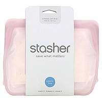 Stasher, Stand-Up Mid, розовый, 1650 мл (56 жидк. унций) - Оригинал