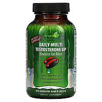 Irwin Naturals, Daily-Multi Testosterone Up Booster для мужчин, 60 желатиновых капсул - Оригинал