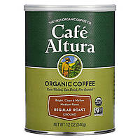 Cafe Altura, Органический кофе, обычной обжарки, средней обжарки, молотый, 340 г (12 унций) - Оригинал