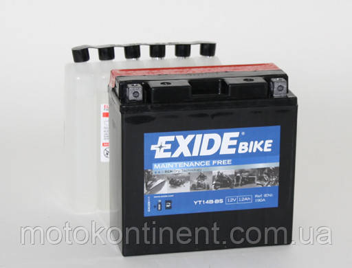 Акумулятор для мотоцикла гелевий EXIDE YT14B-BS 12Ah 150x70x145