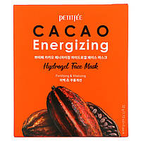Petitfee, Cacao Energizing Hydrogel Face Mask, 5 Pack, 1.12 oz (32 g) - Оригинал