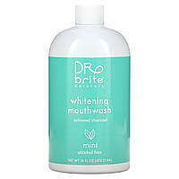 Dr. Brite, Отбеливающая жидкость для полоскания рта, без спирта, мята, 473,17 мл (16 жидк. Унций) - Оригинал
