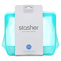 Stasher, Stand-Up Mega, прозрачный, 3,07 л (104 жидк. унции) - Оригинал