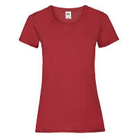 Червона жіноча приталені футболка однотонна річна