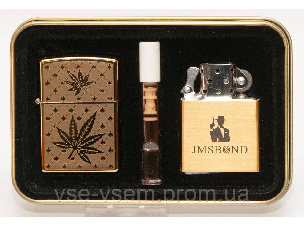 PZ15-4774 Подарунковий набір 2 В 1: USB запальничка + бензинова запальничка + мундштук.