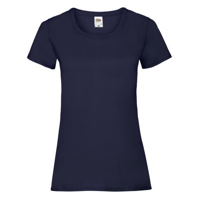 Темно-синя бавовняна жіноча футболка повсякденна