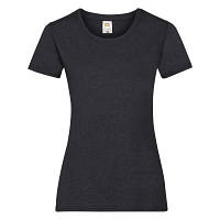 Стильна жіноча бавовняна футболка темно-сірий меланж