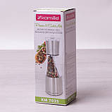 Млин для спецій механічний з неіржавкої сталі 19 см Kamille 7025, фото 3