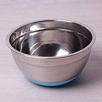Миска Kamille Ø20*10 см із неіржавкої сталі із силіконовим дном