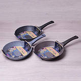 Сковорода Kamille ETERNITY 26 см із литого алюмінію з антипригарним покриттям "Space stars", фото 2