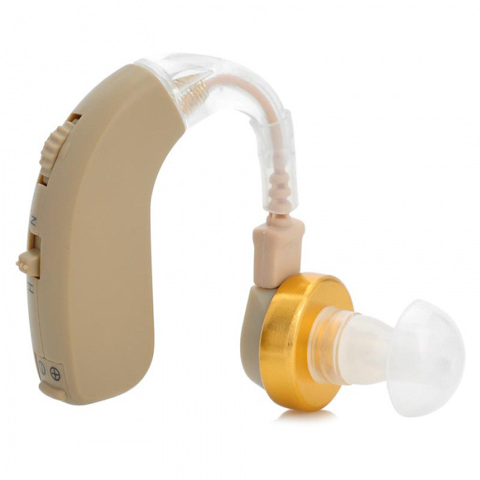 Завушної слуховий апарат Axon F-137 Бежевий, підсилювач слуху для літніх людей | слуховий апарат