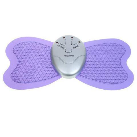 Массажер-миостимулятор для мышц тела (живота, ягодиц, пресса) Бабочка (большая, фиолетовая) для похудения (TO) - фото 1 - id-p1495568242