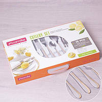 Набір столових приборів Kamille 24 предмети з неіржавкої сталі з позолотою