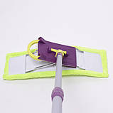 Полотер із насадкою з мікрофібри та телескопічною ручкою з запаскою 40x78-128 см Valsar, фото 5