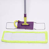 Полотер із насадкою з мікрофібри та телескопічною ручкою з запаскою 40x78-128 см Valsar, фото 7