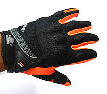 Мото рукавички SUOMY, мотоперчатки текстильні Soumy Orange