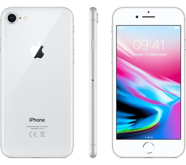 Смартфон Apple iPhone 8 64gb Silver Apple A11 Bionic 1820 мАч + чехол и стекло - фото 1 - id-p772514245