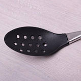 Ложка кухарська з отворами Kamille 34 см із неіржавкої сталі та пластику, фото 2