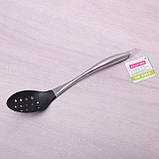 Ложка кухарська з отворами Kamille 34 см із неіржавкої сталі та пластику, фото 6