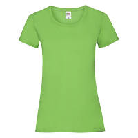 Модна жіноча однотонна футболка кольору лайм (салатовий)