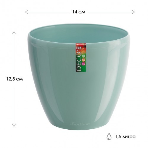 Вазон Deco Twin 1,5 л нефрит