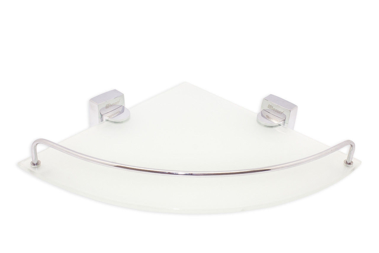 Кутова скляна поличка, фото 1