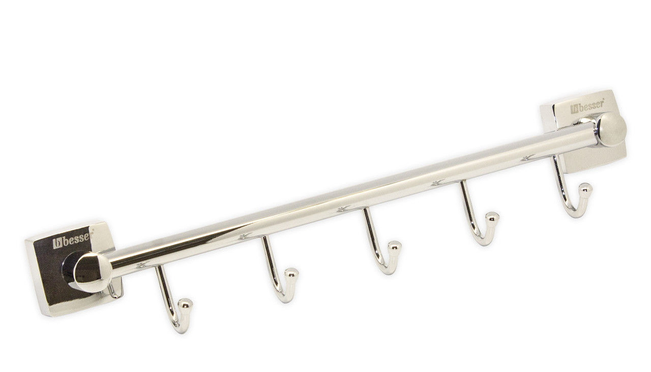 Гачок хромований на планці 5 ка, фото 1