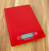 Кухонные весы до 5 кг Domotec MS-912, красные, электронные цифровые весы для продуктов | ваги електронні (TS)