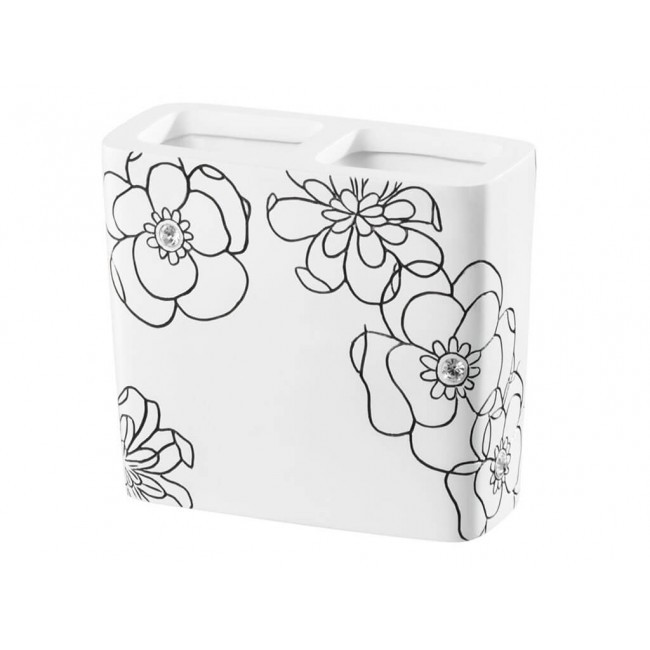 Стакан для зубних щіток білий BLOOM 02862, фото 1