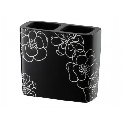 Стакан під зубні щітки чорний BLOOM 02867, фото 1