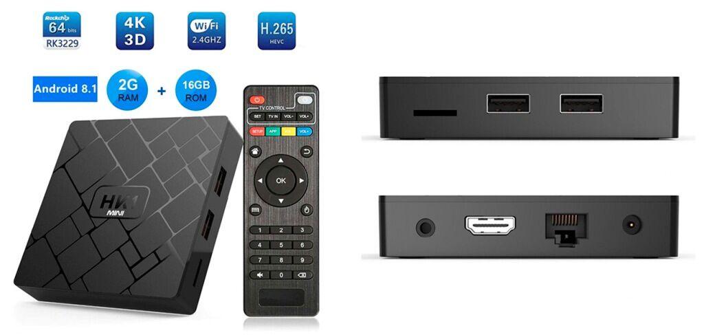 Цифровий TV приставка HK1 MINI 2/16 Гб, Android 8.1, TV Box, Медіаплеєр