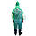 Плащ дощовик легкий 30 мкм "Ваш комфорт" суцільний | Зелений жіночий, чоловічий плащ від дощу (дождевик), фото 2