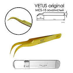 Пінцет Vetus MCS-15, золотистий