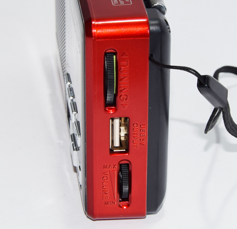 Радиоприемник с MP3 плеером от флешки, Golon RX-2277, Красный, c USB + Micro SD и аккумулятором (TO) - фото 3 - id-p1498953148