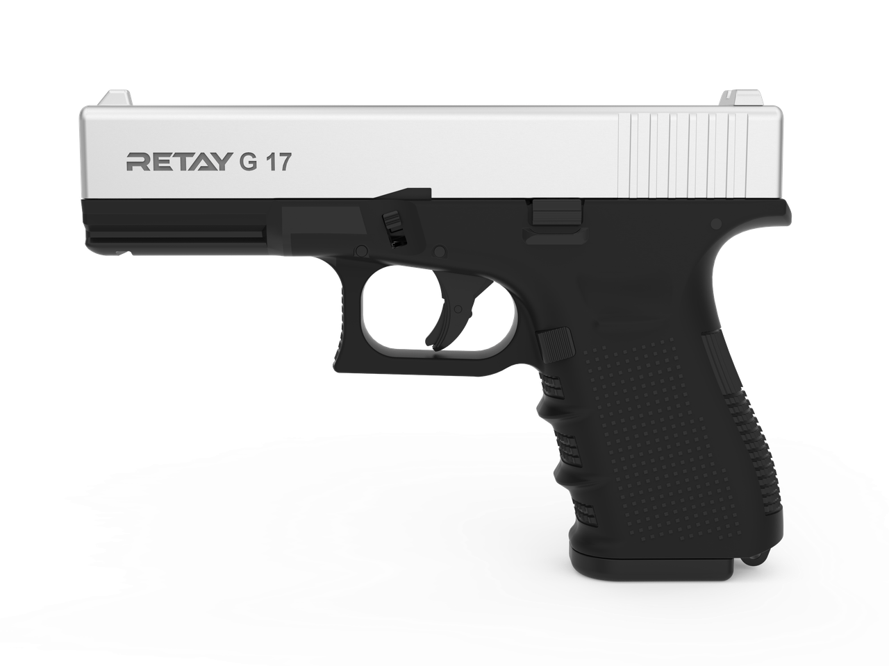 Пістолет стартовий Retay G 17, 9 мм. Колір — Chrome