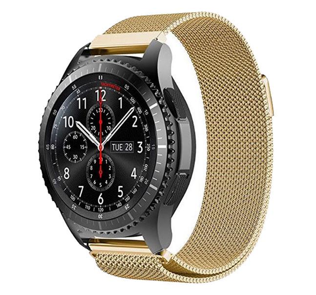 Міланський сітчастий ремінець для годинника Samsung Gear S3 Classic SM-R770/Frontier RM-760 - Gold, фото 1