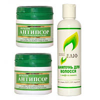Набір №9 Мазь Антипсор підвищена концентрація 50 мл, шампунь або гель нафталановый Елиф