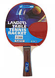 Набір для настільного тенісу (пінг-понґа) Landers 1*: ракетка +чехол, фото 2
