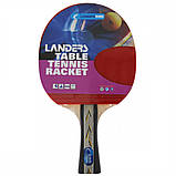 Набір для настільного тенісу (пінг-понґа) Landers 4*: ракетка +чехол, фото 2