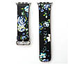 Шкіряний ремінець Primo Blue Flower для Apple Watch 38mm / 40mm / 41mm розмір S, фото 3