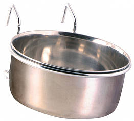 Trixie Миска Stainless Steel Bowl with Holder для птахів метал, підвісна, 0.6 л