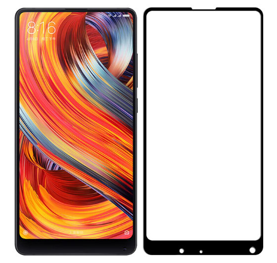Full Glue захисне скло для Xiaomi Mi Mix 2 - Black, фото 1