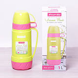 Термос 1000 мл пластиковий зі скляною колбою, фото 2