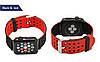 Подвійний ремінець з перфорацією Primo для Apple Watch 42mm / 44mm / 45mm - Black&Red, фото 3