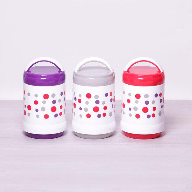 Термос харчовий 1400 мл пластиковий зі скляною колбою, фото 1