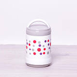 Термос харчовий 1400 мл пластиковий зі скляною колбою, фото 2