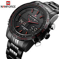 Мужские наручные кварцевые электронные часы Naviforce NF9024-BBR