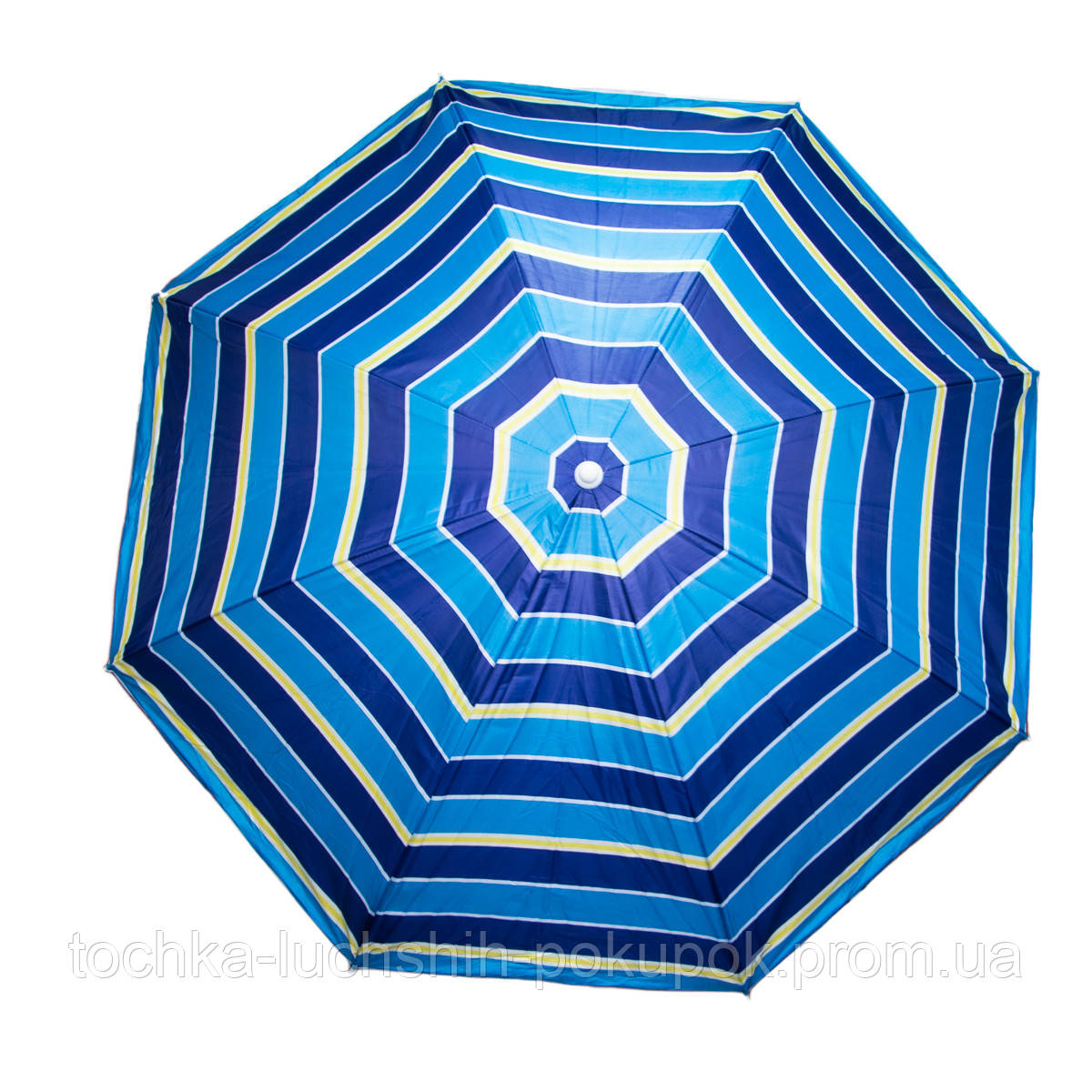 Зонт пляжный "Stenson Designs - Синие полоски" 1.6м, большой зонт от солнца большой для пляжа и сада (TL) - фото 3 - id-p1435542069